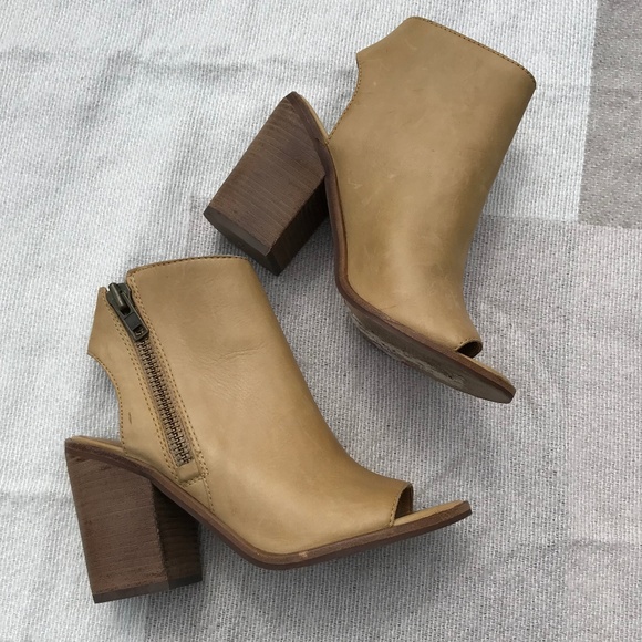Steve Madden Shoes - Steve Madden Terraa Leather Peep Toe Booties